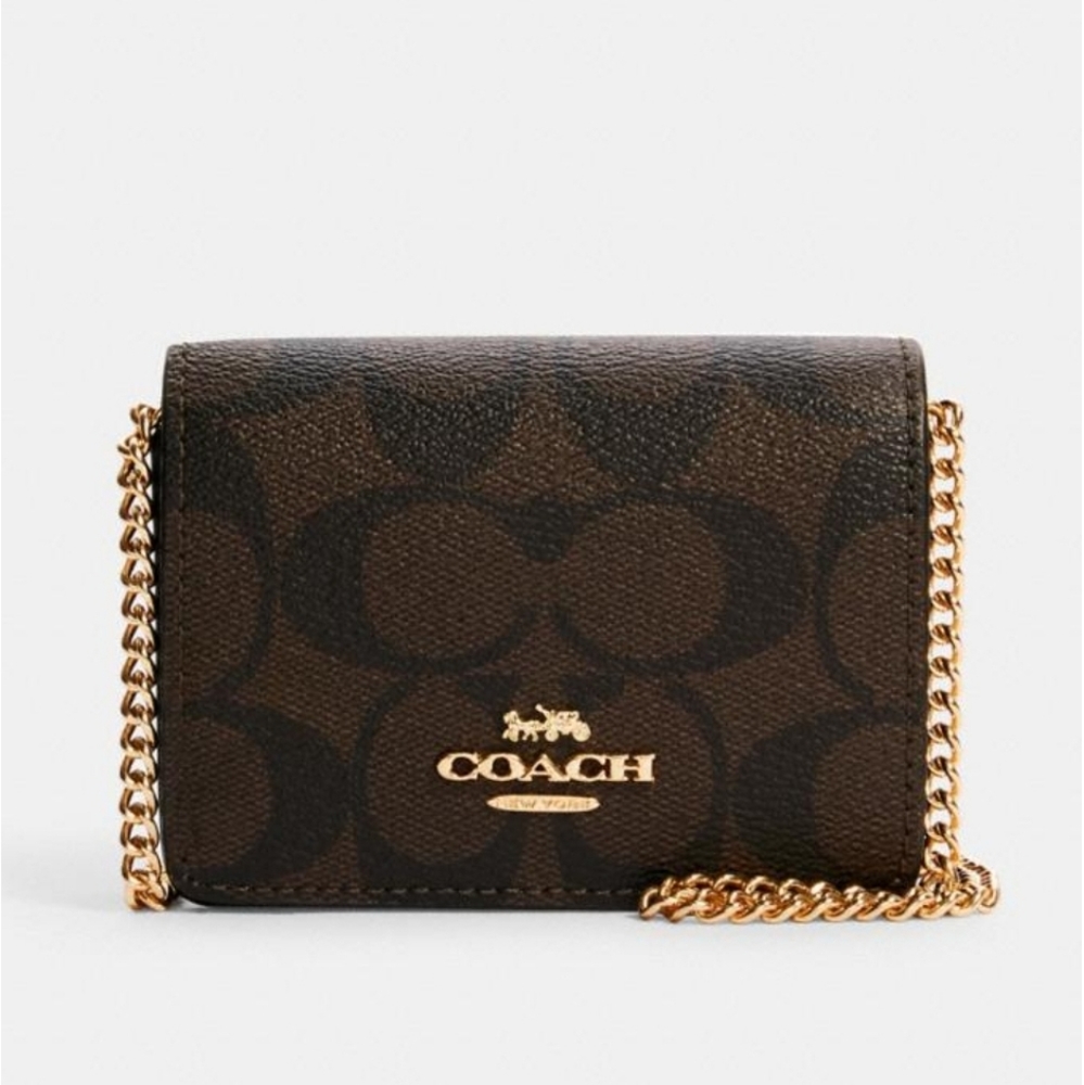 Authentic Coach Mini Wallet on a Chain